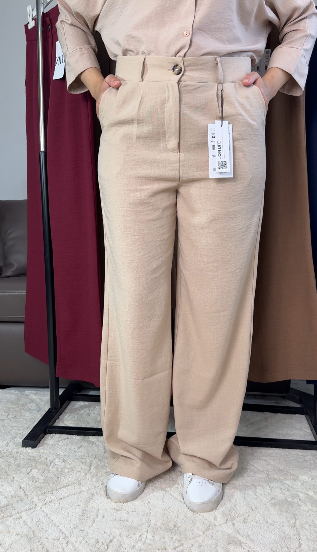 Pantalon Carré en Lin – Élégance Naturelle et Confort au Quotidien