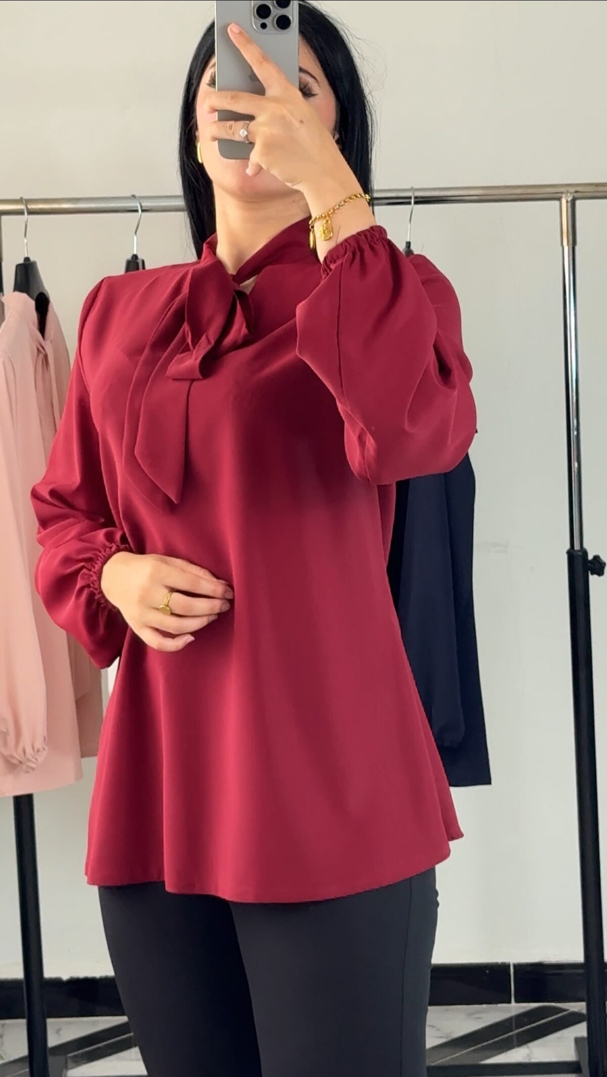 Chemise Col Cravate Élégante