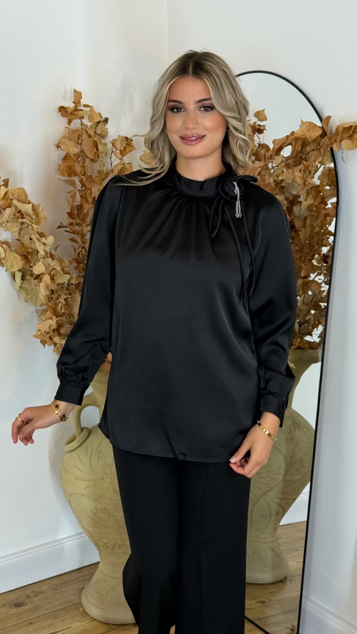 chemise satinée classe