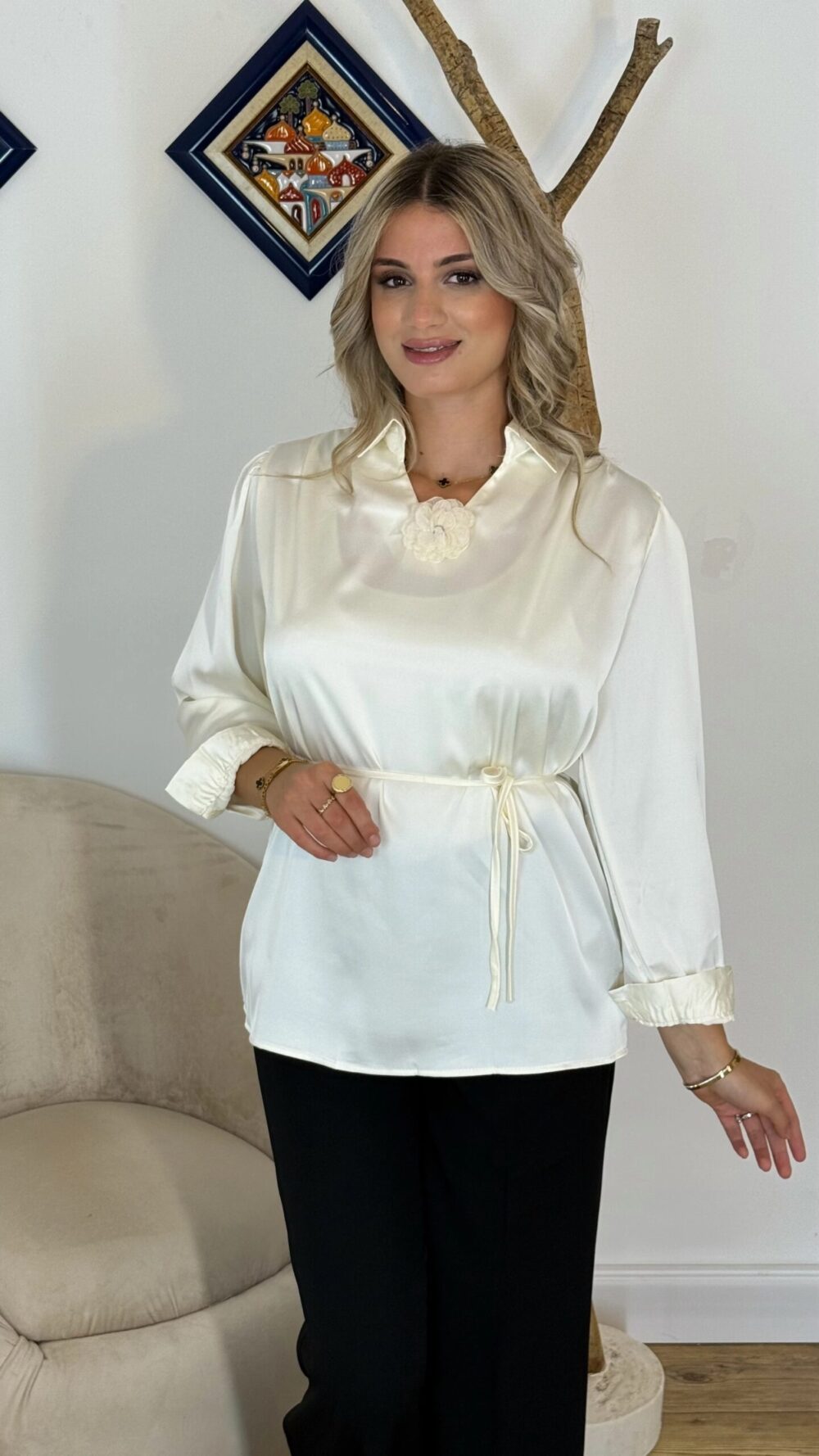 chemise satinée classe – Image 2