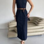 Robe Longue en Jean "Urban Classy" – L’élégance minimaliste du denim