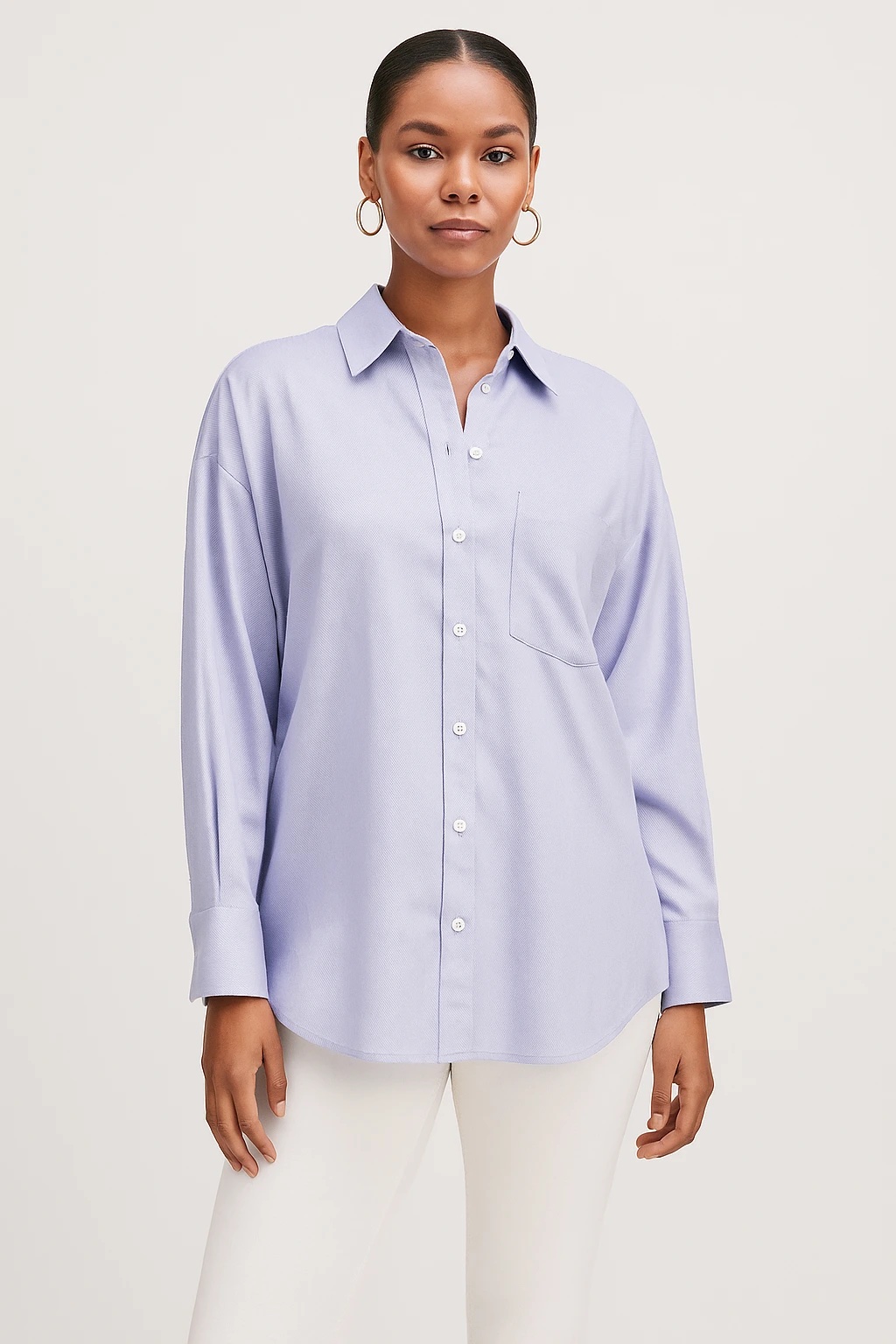 Chemise bleu ciel hiver