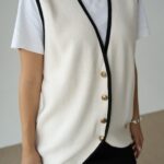 Gilet Tricot Contrasté STD