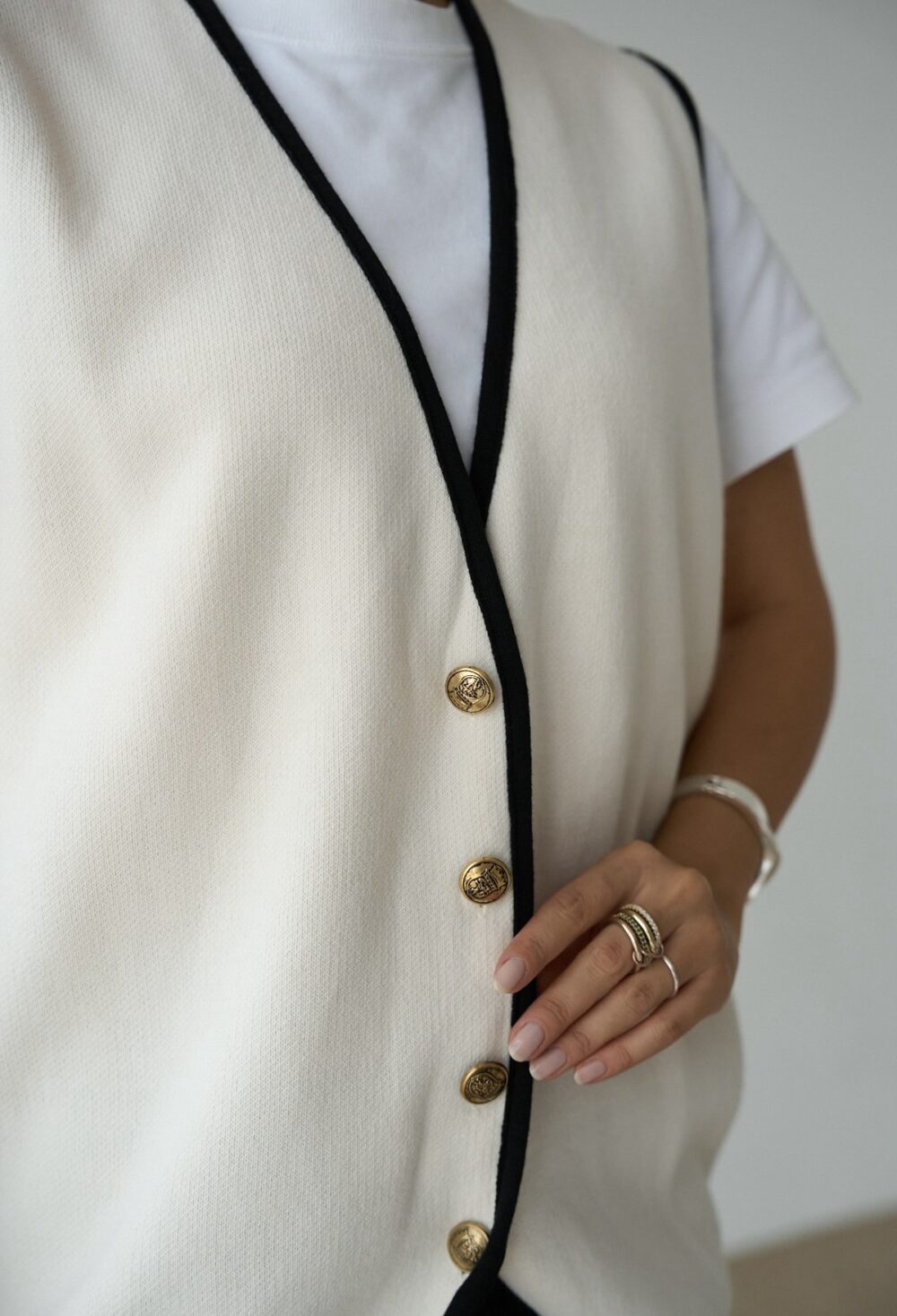 Gilet Tricot Contrasté STD – Image 2