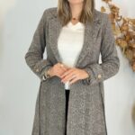 Manteau Mi-Long Chevrons