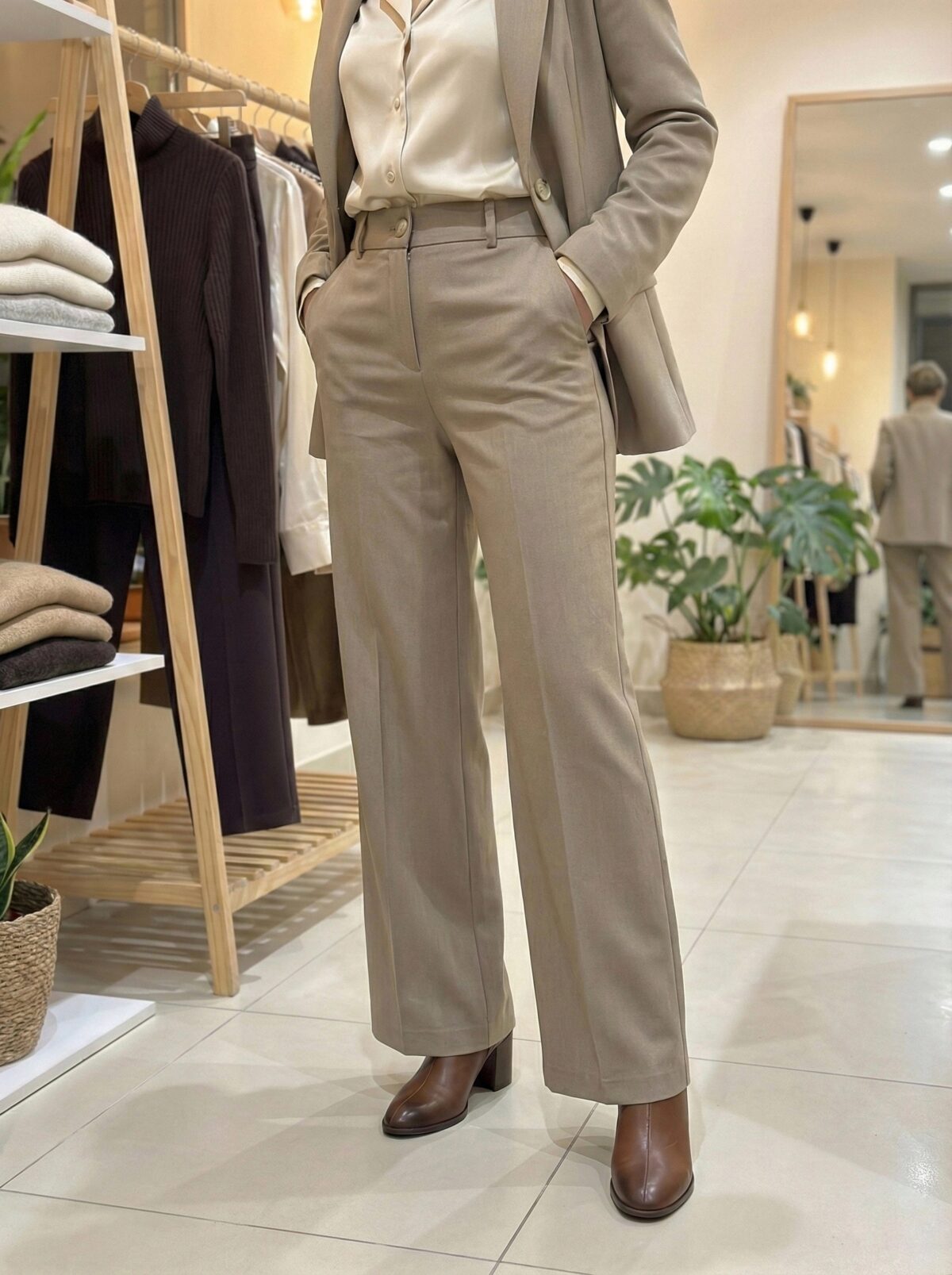 Pantalon de Tailleur Large