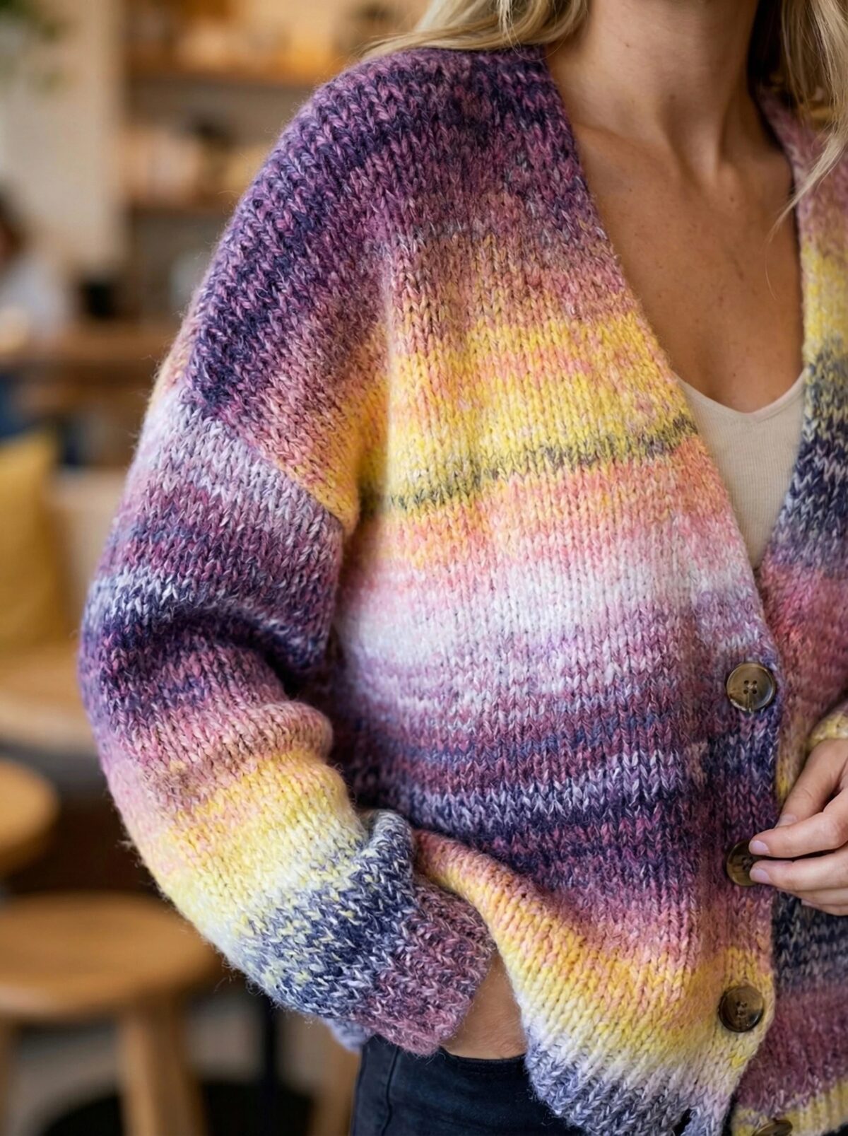 Le Gilet en Maille Dégradée