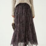 Jupe Plissée Imprimé en foulard.