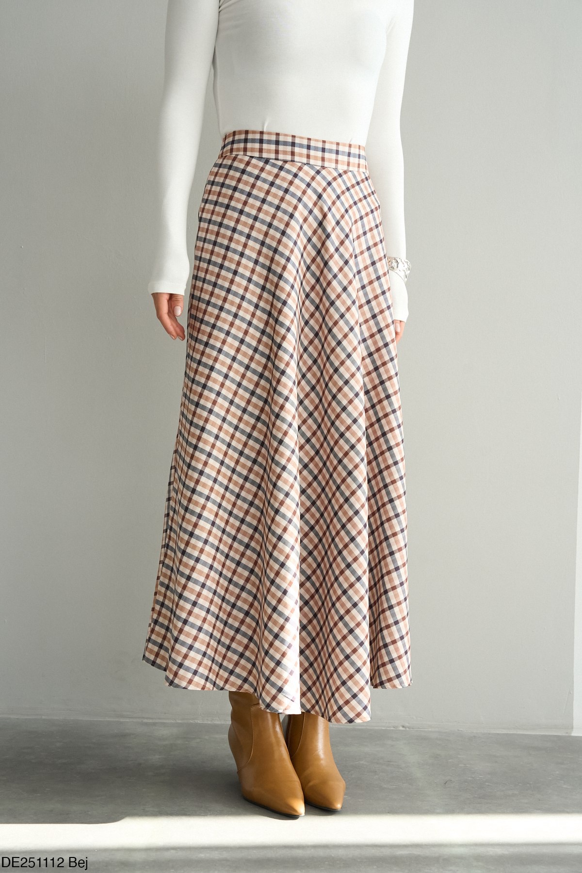 Jupe Longue à Carreaux.
