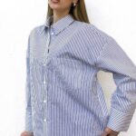 Chemise Rayée Coupe Oversize