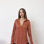 Chemise Soyeuse Brique