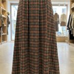 Jupe Longue Plissée Motif Tartan