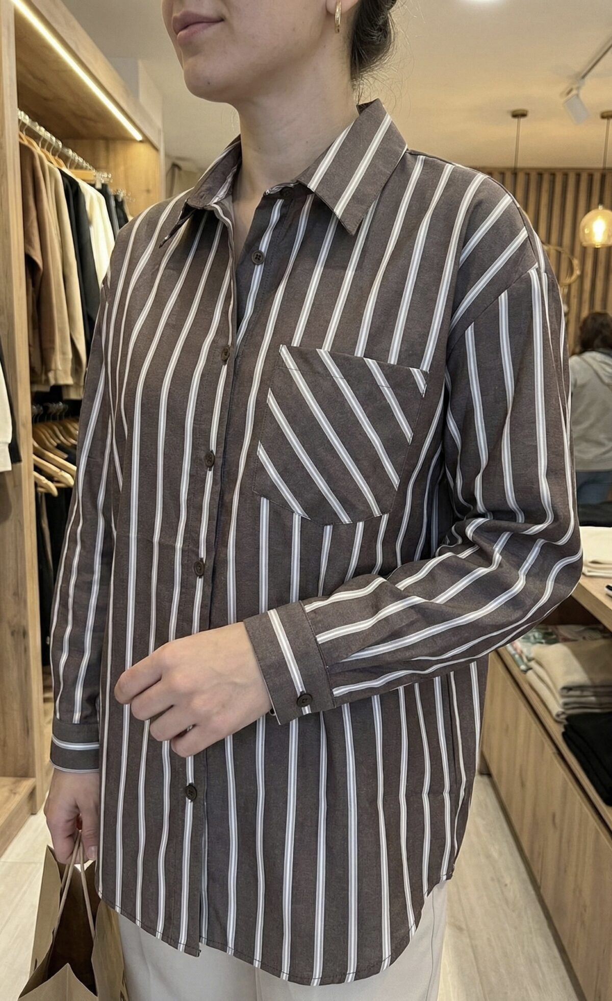 Chemise Décontractée à Rayures