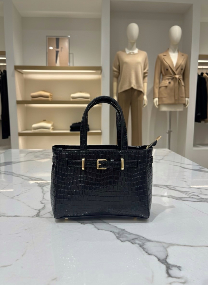 Mini Sac à Main Élégant Simili Croco