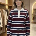 Pull Polo Rayé Oversize