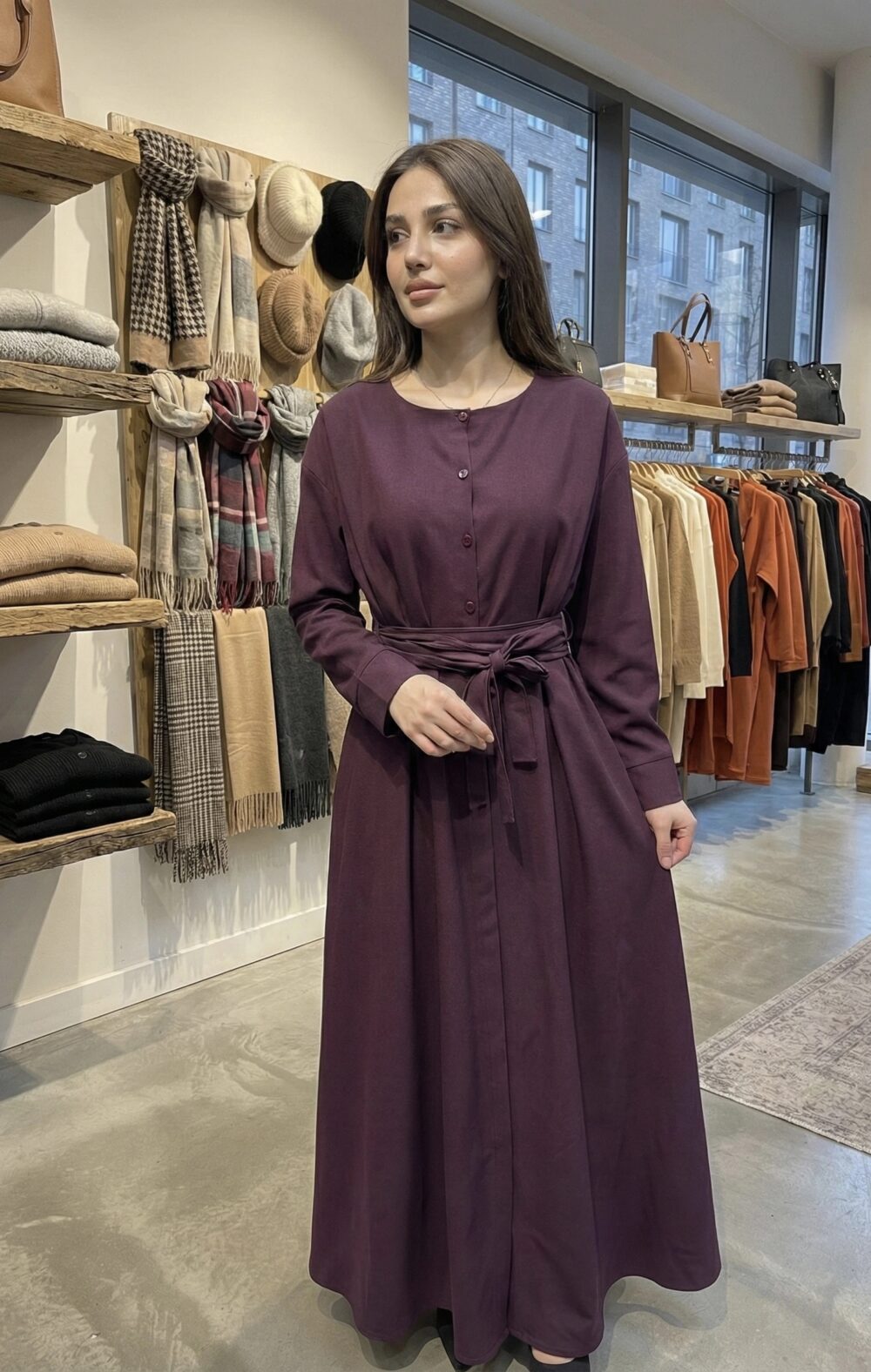 Robe Chemise Longue Ceinturée – Image 2