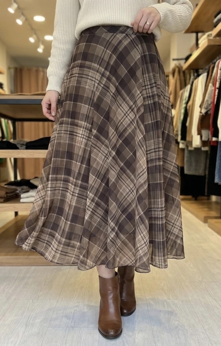 Jupe Midi Fluide Coupe Biais