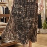 Jupe midi Plissée Fluide