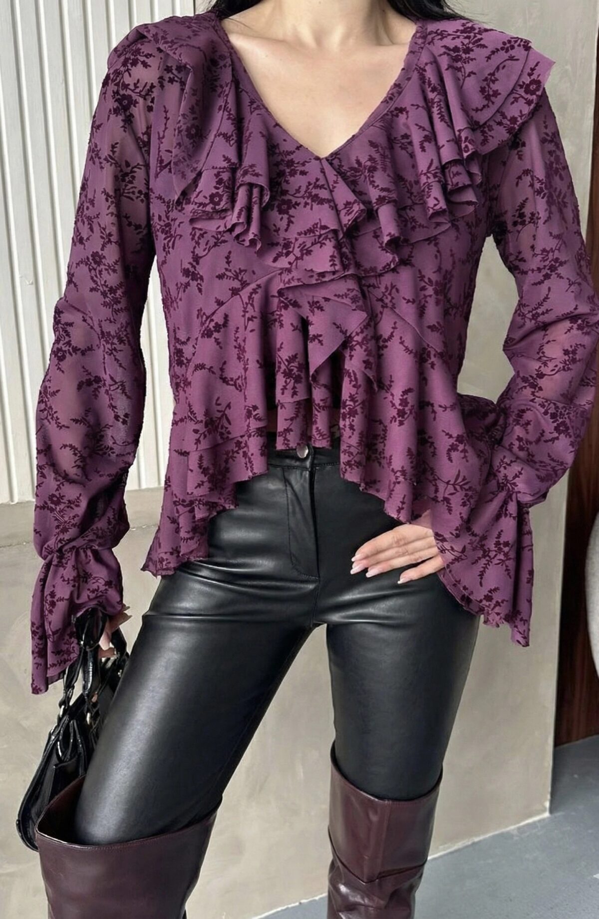 Blouse Romantique à Volants