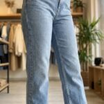 Jean taille haute vintage bleu