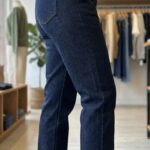 Jean taille haute bleu nuit