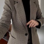 Blazer – Motif Pied-de-Poule Vintage