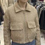 Veste Texturée à Grandes Poches - Camel Chiné