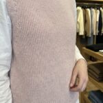 Pull Sans Manches en Maille Côtelée