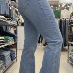 Jean Bootcut Taille Haute - Bleu Clair Délavé