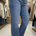 Jean Droit à Bords Francs - Bleu Stone Vintage