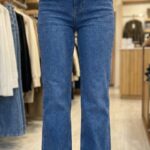 Jean Coupe Flare Taille Haute - Bleu Stone Médium