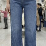 Jean Wide Leg Taille Haute - Bleu Stone