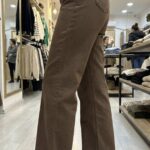 Jean Droit Taille Haute - Marron Chocolat