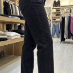 Jean Droit Taille Haute - Noir Profond (Coupe Classique)