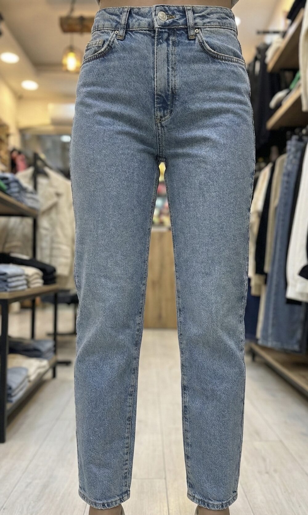 Jean Vintage – Taille Haute Bleu Clair – Image 2