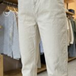 Jean Slouchy Écru à Taille Élastique 42-44