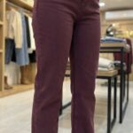 Jean Droit Taille Haute - Prune Intense