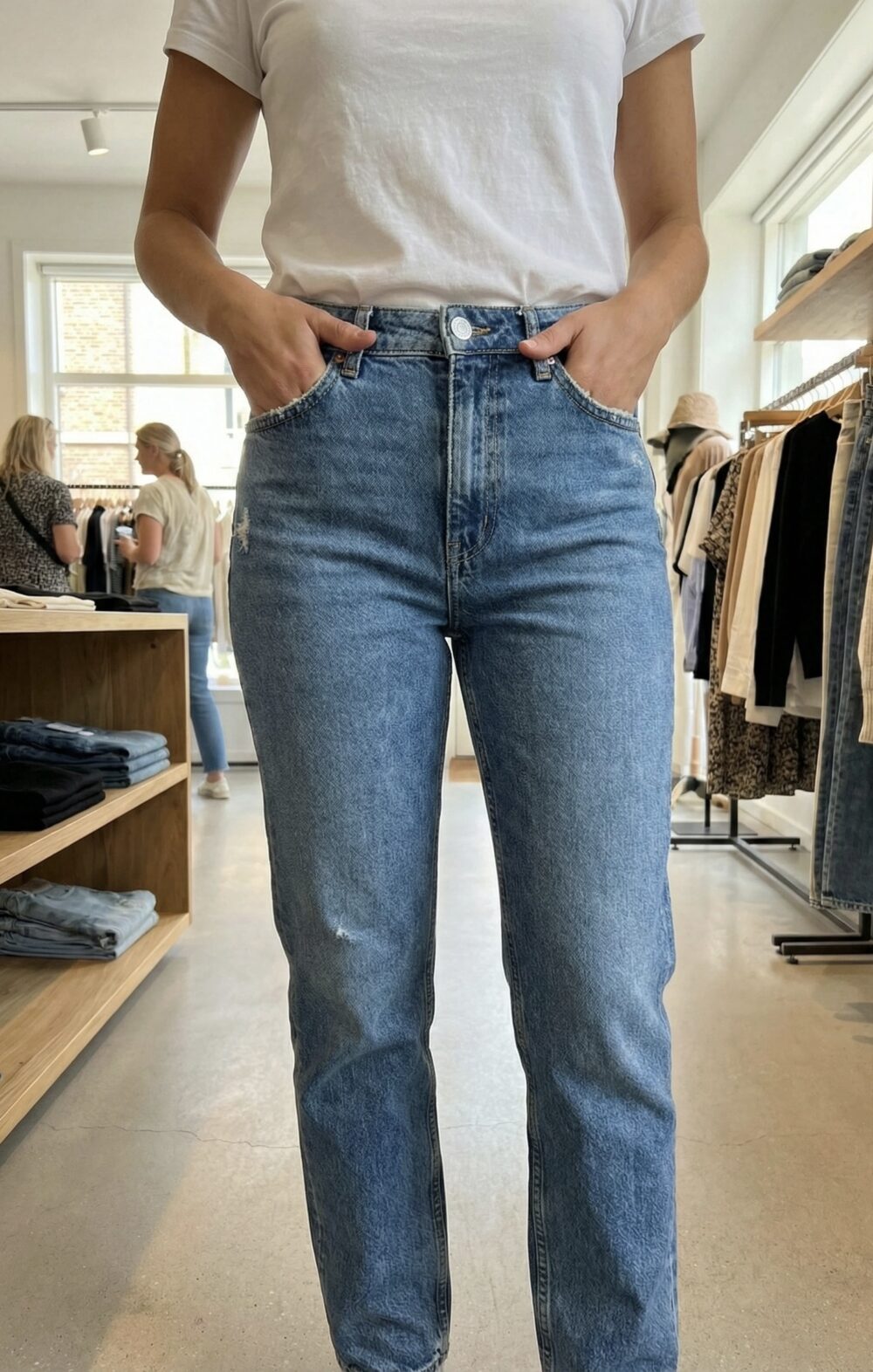 Jean Fit Vintage - Bleu Medium Destroy – Image 2