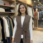 Veste Sans Manches Longue & Ceinturée - Marron Moka