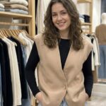 Gilet Tailleur Sans Manches - Beige Sable