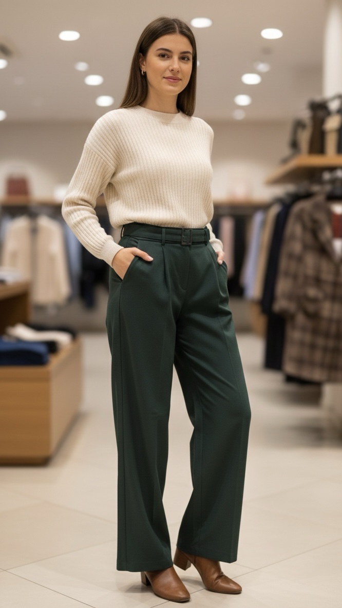 img_1532 Pantalon Large avec Ceinture Assortie – Image 1