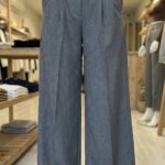 Pantalon Large Gris Chiné