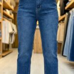 Jean Coupe Mom – Bleu Moyen