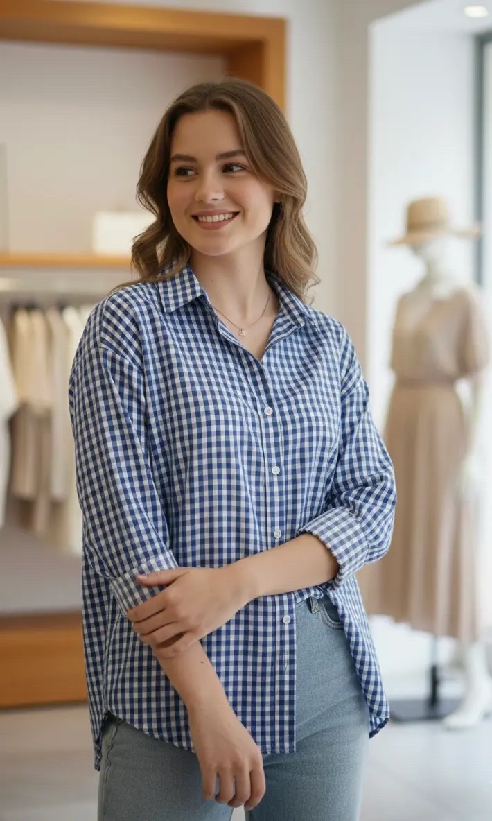 img_8884-2 Chemise Vichy (Bleu & Blanc) – Image 1