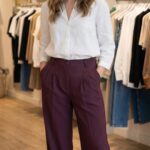 Pantalon Tailleur (Couleur Prune/Aubergine)