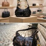 Sac hobo multipoches en cuir