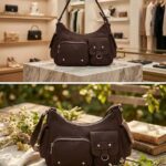 Sac hobo multipoches en daim