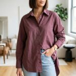 Chemise Fluide Prune Clair