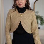 Blazer Courte Dorée