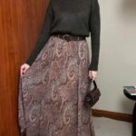 Jupe Longue Bohème Imprimé Cachemire à Coupe Asymétrique